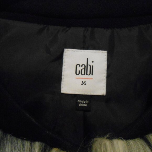 Cabi Frosty Faux Fur Blue Gray Vest With Hidden Pockets - Picture 2 of 4